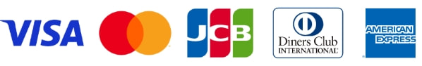 VISA / マスター / JCB / Diners Club / AMERICAN EXPRESS